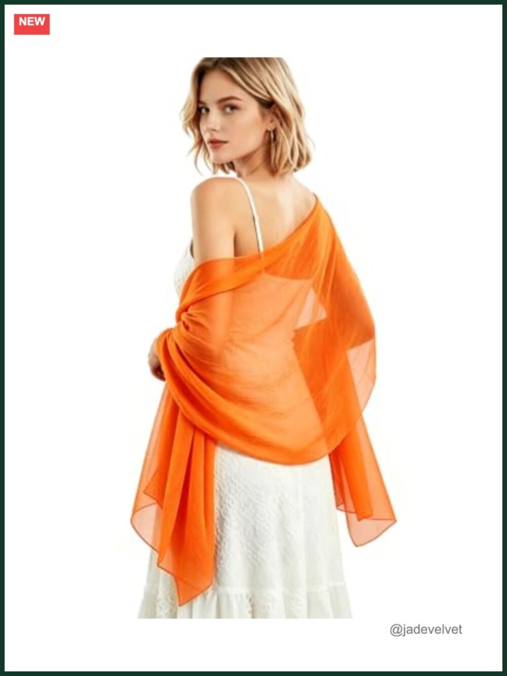 Chiffon Shawl Wrap Lightweight Silky Scarf for Wedding Prom Evening